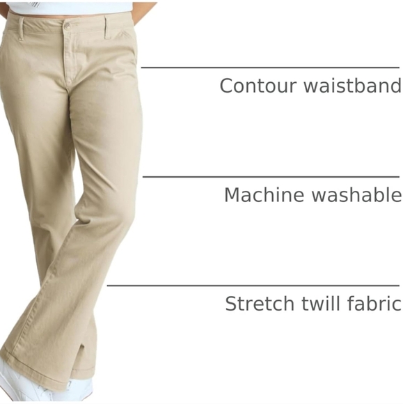 Aeropostale Classic Stretch Straight Leg Khaki Uniform Pants - Picture 3 of 9